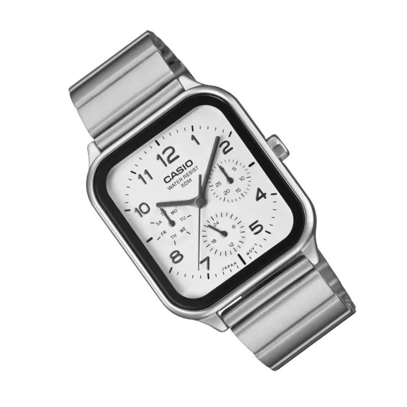 Japan Casio Multifunction White Dial Men's Watch- MTP-M306D-7AV